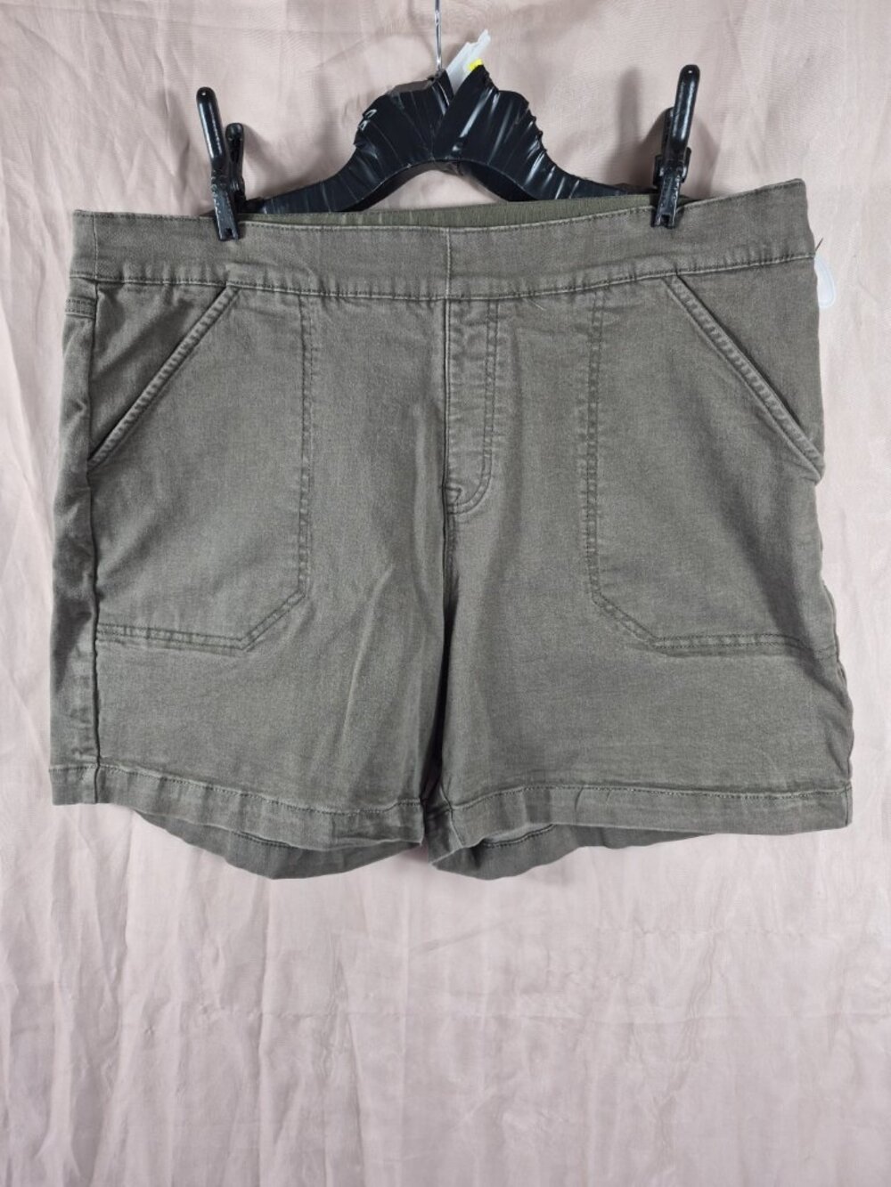 Nautica Women's Olive Green Pull On High Rise Summer Chino Shorts Size XL
